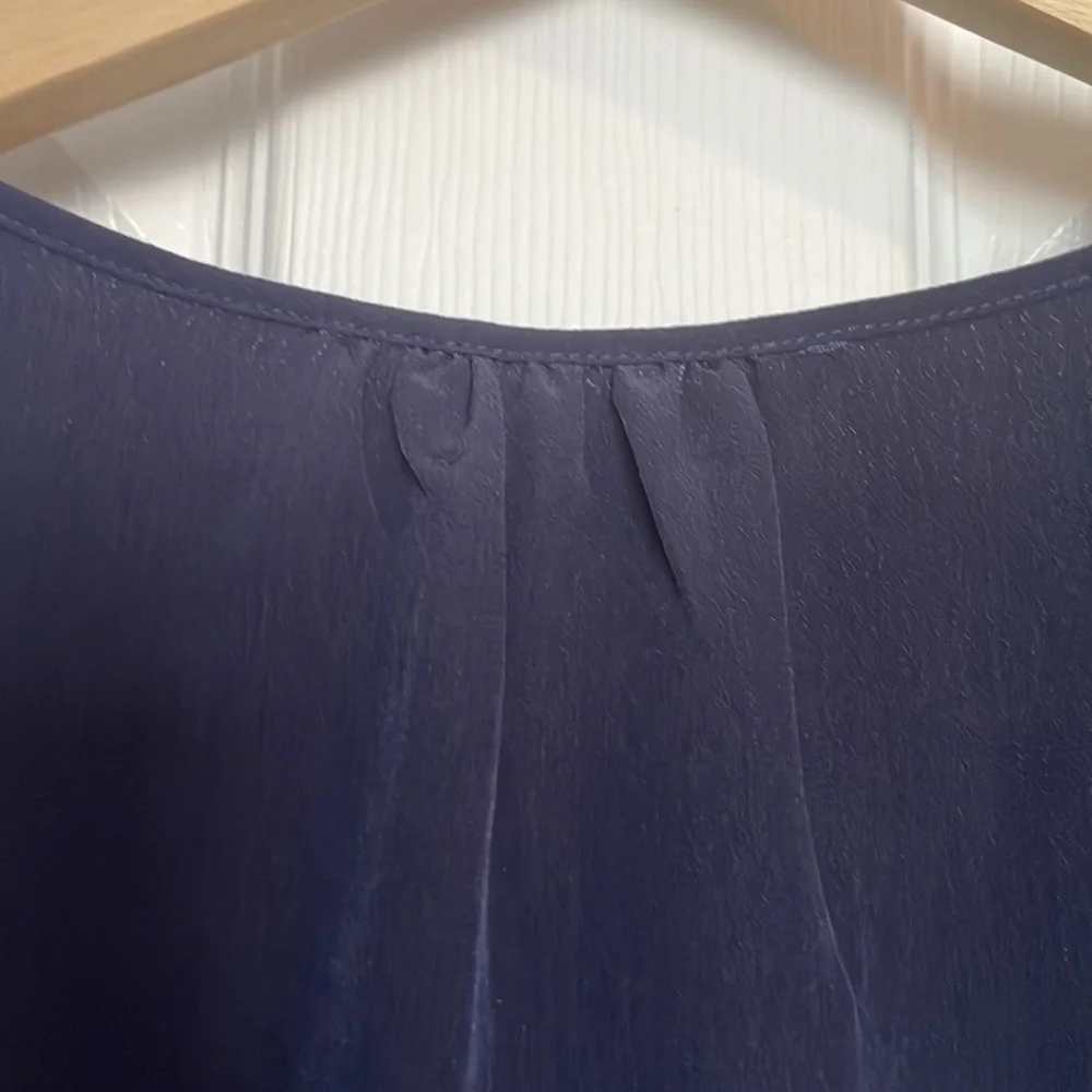 Nicole Miller Original navy blue tank top with lace detail - Picture 9 of 9